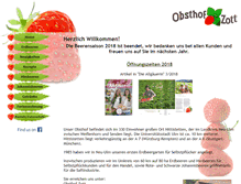 Tablet Screenshot of obsthof-zott.de